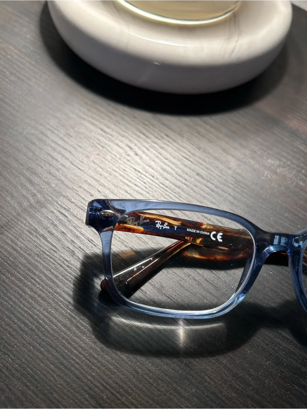 Ray-Ban Eyeglasses RB 5286 8024 Transparent Blue Square Frame 51[]18 135